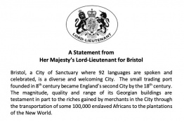 A Statement from Her Majesty’s Lord-Lieutenant for Bristol