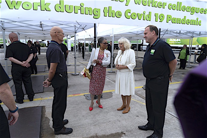 Lorry driver Norman Wills (left) has over 20 years’ service with ASDA