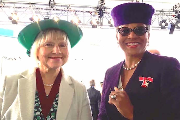 The Lord Mayor of Bristol and the Lord-Lieutenant at naming ceremony of HMS PRINCE OF WALES.