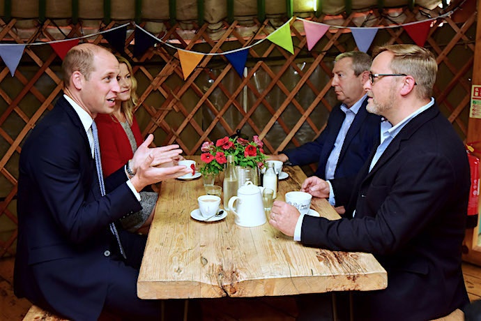 HRH meets participants in a film on the role of employers regarding mental health